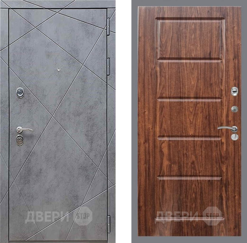 Дверь Рекс (REX) 13 Бетон Темный FL-39 орех тисненый в Луховицах