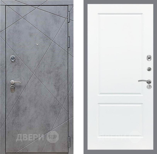 Дверь Рекс (REX) 13 Бетон Темный FL-117 Силк Сноу в Луховицах