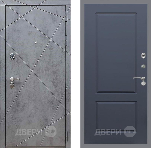 Входная металлическая Дверь Рекс (REX) 13 Бетон Темный FL-117 Силк титан в Луховицах