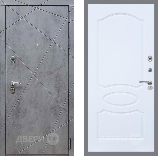 Дверь Рекс (REX) 13 Бетон Темный FL-128 Силк Сноу в Луховицах