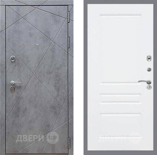 Дверь Рекс (REX) 13 Бетон Темный FL-243 Силк Сноу в Луховицах
