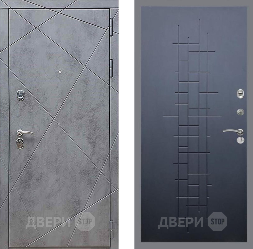 Дверь Рекс (REX) 13 Бетон Темный FL-289 Ясень черный в Луховицах