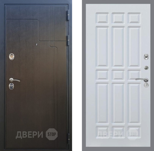 Входная металлическая Дверь Рекс (REX) Премиум-246 FL-33 Белый ясень в Луховицах