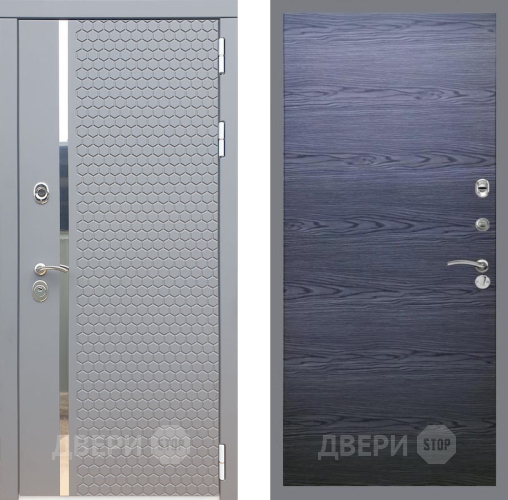 Входная металлическая Дверь Рекс (REX) 24 GL Дуб тангенальный черный в Луховицах
