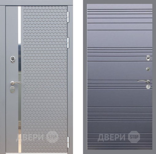 Входная металлическая Дверь Рекс (REX) 24 Line Силк титан в Луховицах