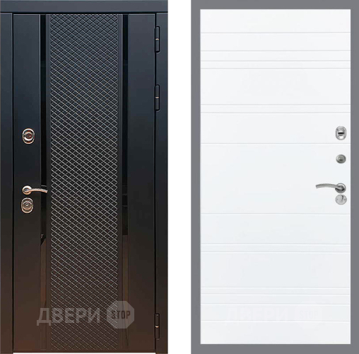 Входная металлическая Дверь Рекс (REX) 25 Line Силк Сноу в Луховицах