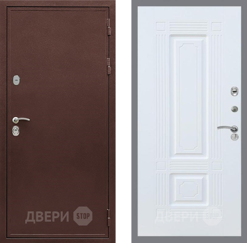 Входная металлическая Дверь Рекс (REX) 5 металл 3 мм FL-2 Силк Сноу в Луховицах