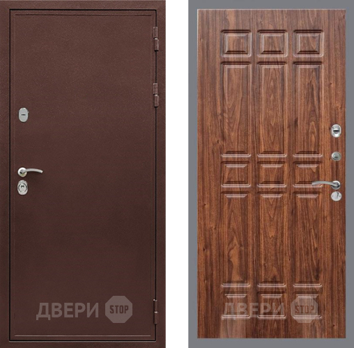 Входная металлическая Дверь Рекс (REX) 5 металл 3 мм FL-33 орех тисненый в Луховицах