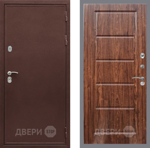 Входная металлическая Дверь Рекс (REX) 5 металл 3 мм FL-39 орех тисненый в Луховицах