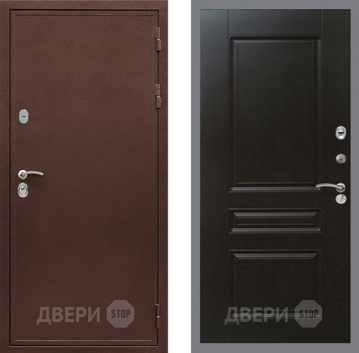 Входная металлическая Дверь Рекс (REX) 5 металл 3 мм FL-243 Венге в Луховицах