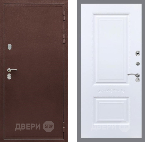 Входная металлическая Дверь Рекс (REX) 5 металл 3 мм Смальта Силк Сноу в Луховицах